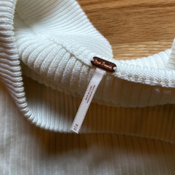 Free People solid gold ribbed sweater skirt - Picture 3 of 4